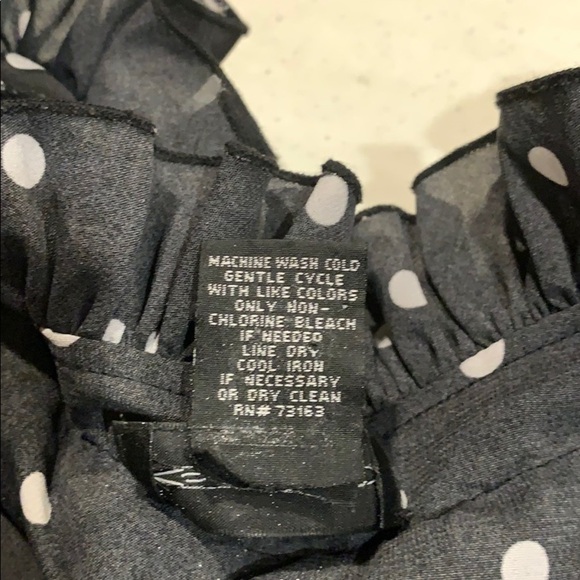 Spense B&W Polka Dot Blouse • Sz S - Picture 8 of 11